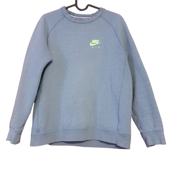Nike Air Green  long-sleeved pull-over crew-neck sweatshirt - Picture 1 of 9